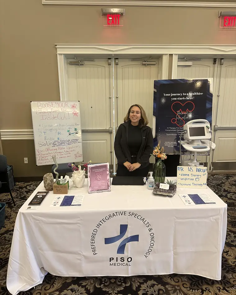 PISO's table at a community health event